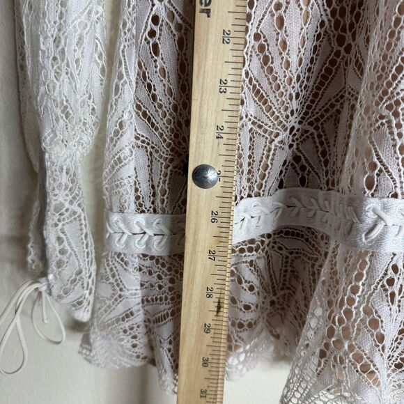 For Love & Lemons bright lights long sleeve mini dress ladies M boho whimsical - Picture 12 of 16